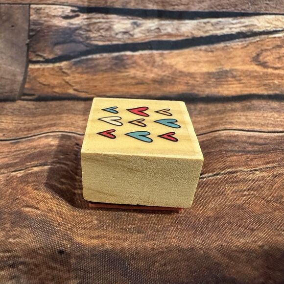 Hearts Rubber Stamp Wood Mounted Love Valentine Craft Scrapbooking Cards - Picture 6 of 9